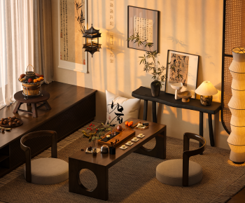 New Chinese Style Tea Tables And Chairs-ID:718293913
