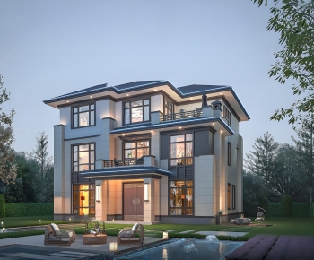 New Chinese Style Detached Villa-ID:760580063