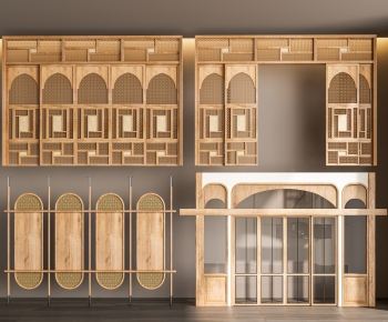 New Chinese Style Wooden Screen Partition-ID:868499383