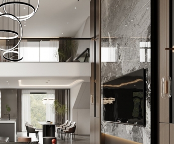 New Chinese Style A Living Room-ID:628026016