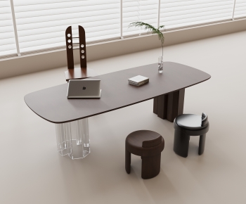 Modern Computer Desk And Chair-ID:142539988