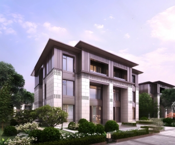 New Chinese Style Double Townhouse-ID:351866014