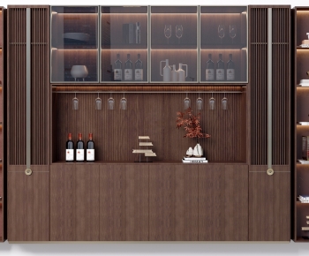 New Chinese Style Wine Cabinet-ID:752670052