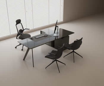 Modern Office Desk And Chair-ID:957376008