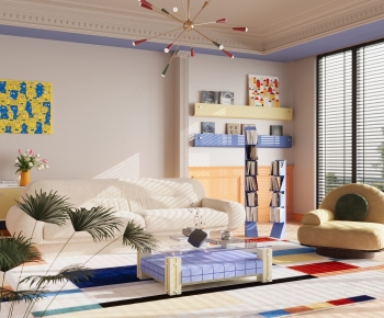 Modern A Living Room-ID:729631908