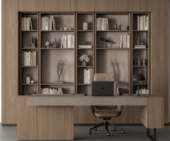 Modern Office Desk And Chair-ID:118479014