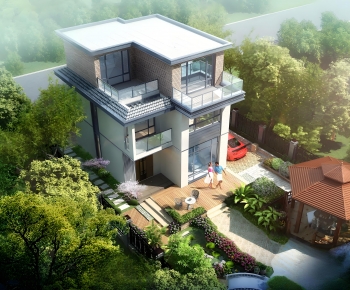 New Chinese Style Detached Villa-ID:625498065