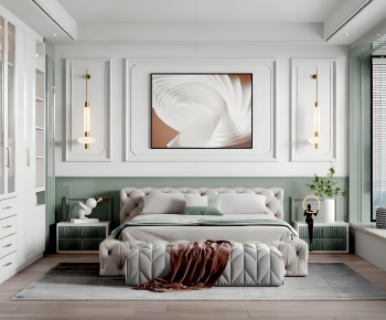 Simple European Style Bedroom-ID:703645944