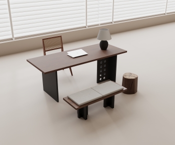 Modern Computer Desk And Chair-ID:473289589