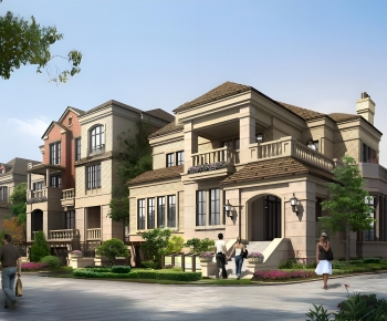 Simple European Style Townhouse-ID:388120891