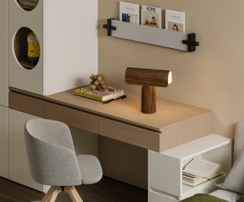 Modern Computer Desk And Chair-ID:237446078