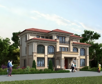 Simple European Style Detached Villa-ID:801583058