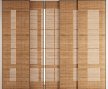 Wabi-sabi Style Wooden Screen Partition-ID:744219067