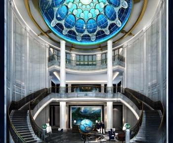 New Classical Style Lobby Hall-ID:946398028