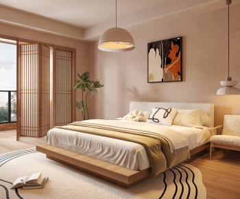 Wabi-sabi Style Bedroom-ID:726058966
