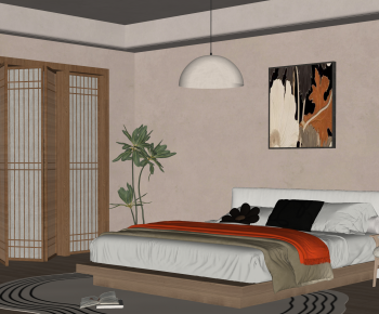 Wabi-sabi Style Bedroom-ID:420861967