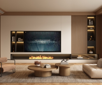 New Chinese Style A Living Room-ID:933417084