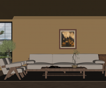 Wabi-sabi Style A Living Room-ID:830616008