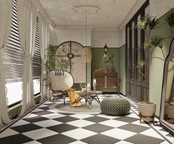 Southeast Asian Style Leisure Balcony-ID:805857908