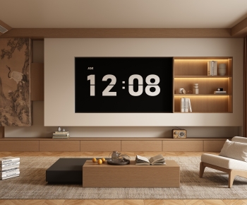 New Chinese Style A Living Room-ID:528227092