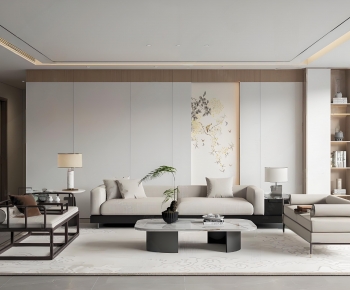 New Chinese Style A Living Room-ID:304755935