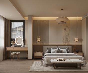 New Chinese Style Bedroom-ID:893976938