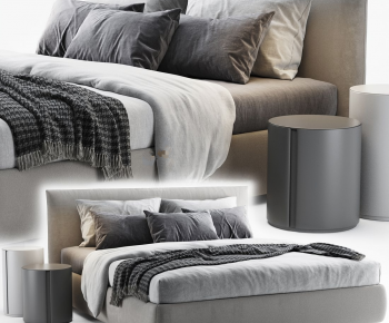 Modern Double Bed-ID:518987895