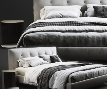 Modern Double Bed-ID:577610028