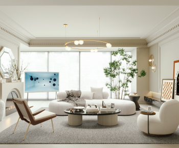 French Style A Living Room-ID:607152948