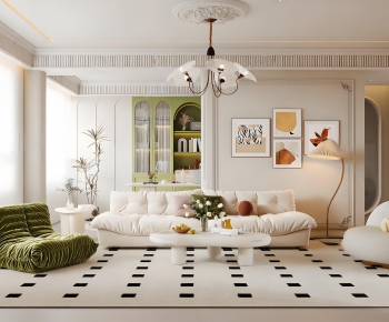 French Style A Living Room-ID:864280947