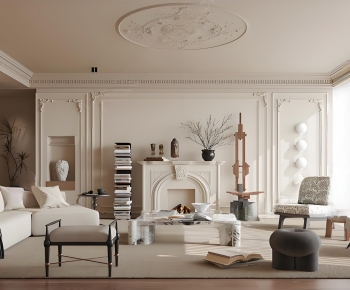 French Style A Living Room-ID:599505906