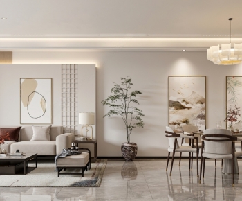 New Chinese Style A Living Room-ID:225761893