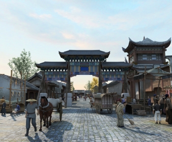 Chinese Style Commercial Street-ID:893873938