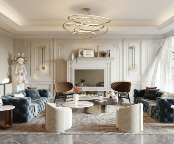 French Style A Living Room-ID:763396023