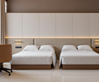 Modern Double Bed-ID:345328098