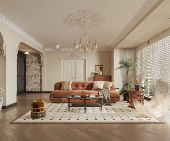French Style A Living Room-ID:913997891