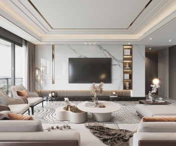 Modern A Living Room-ID:740339827