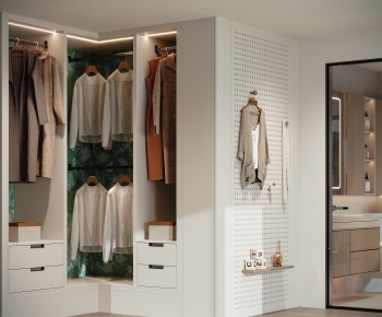 Modern Clothes Storage Area-ID:824065926