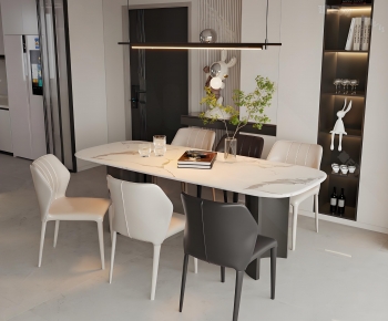 Modern Dining Table And Chairs-ID:871790891