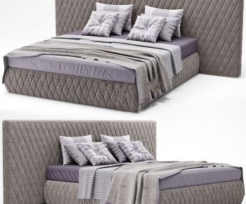 Modern Double Bed-ID:902437932