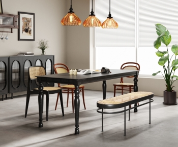French Style Dining Table And Chairs-ID:168236975