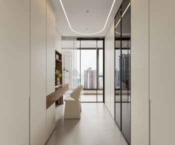 Modern Clothes Storage Area-ID:431869038