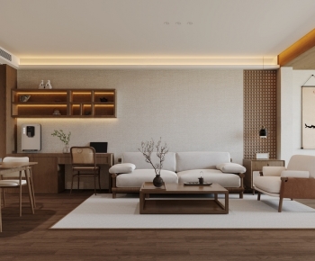 New Chinese Style A Living Room-ID:437830925