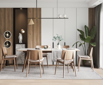 Nordic Style Dining Table And Chairs-ID:394654999