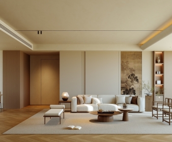 New Chinese Style A Living Room-ID:784394986