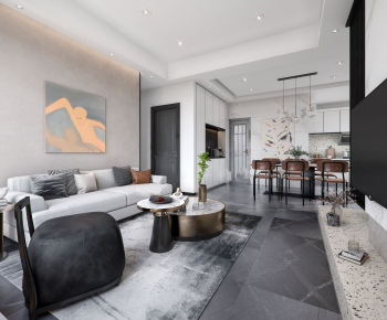 Modern A Living Room-ID:906212098