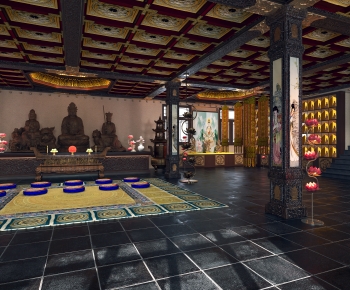 Chinese Style Buddhist Temples-ID:127357019