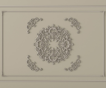 French Style Plaster Carved Top Plate-ID:630240418