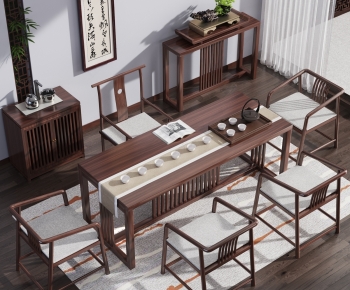 New Chinese Style Tea Tables And Chairs-ID:442101964