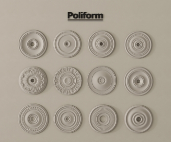 French Style Plaster Carved Top Plate-ID:424693115